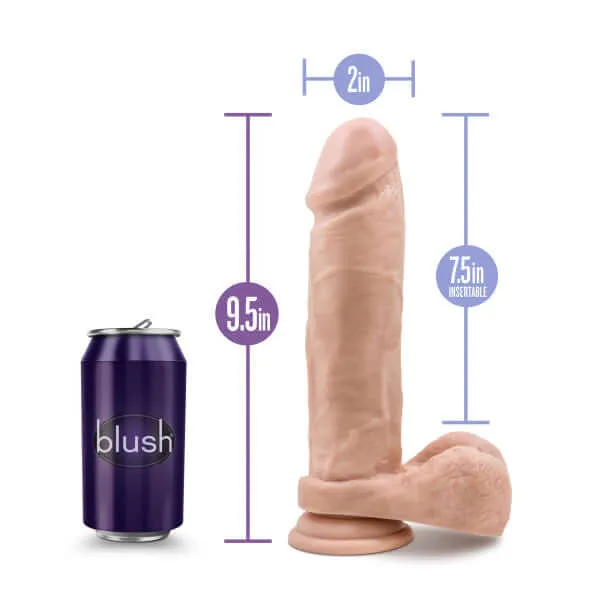 Au Natural 9.5 Inches Dildo with Suction Cup Vanilla Beige