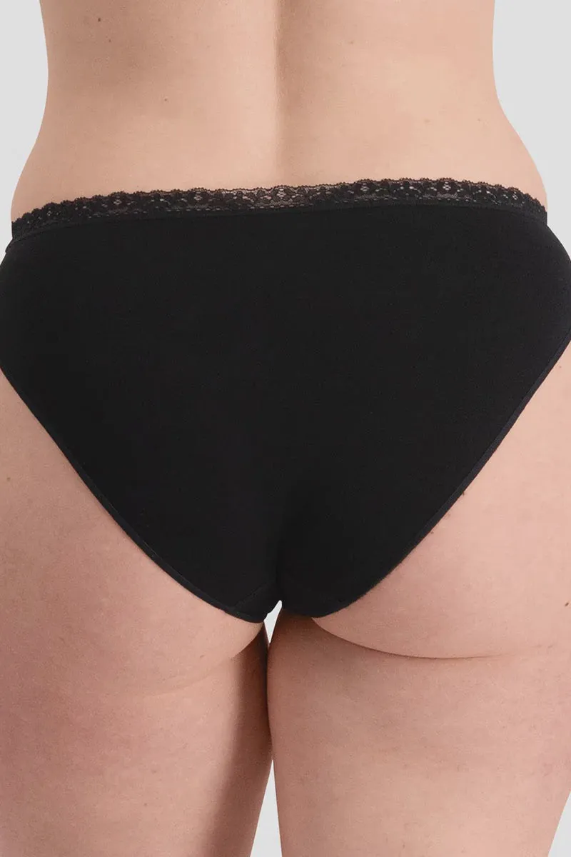 Bamboo Basics Ladies BB Lucy Seamless Brief With Lace Edge Trim 3-pack