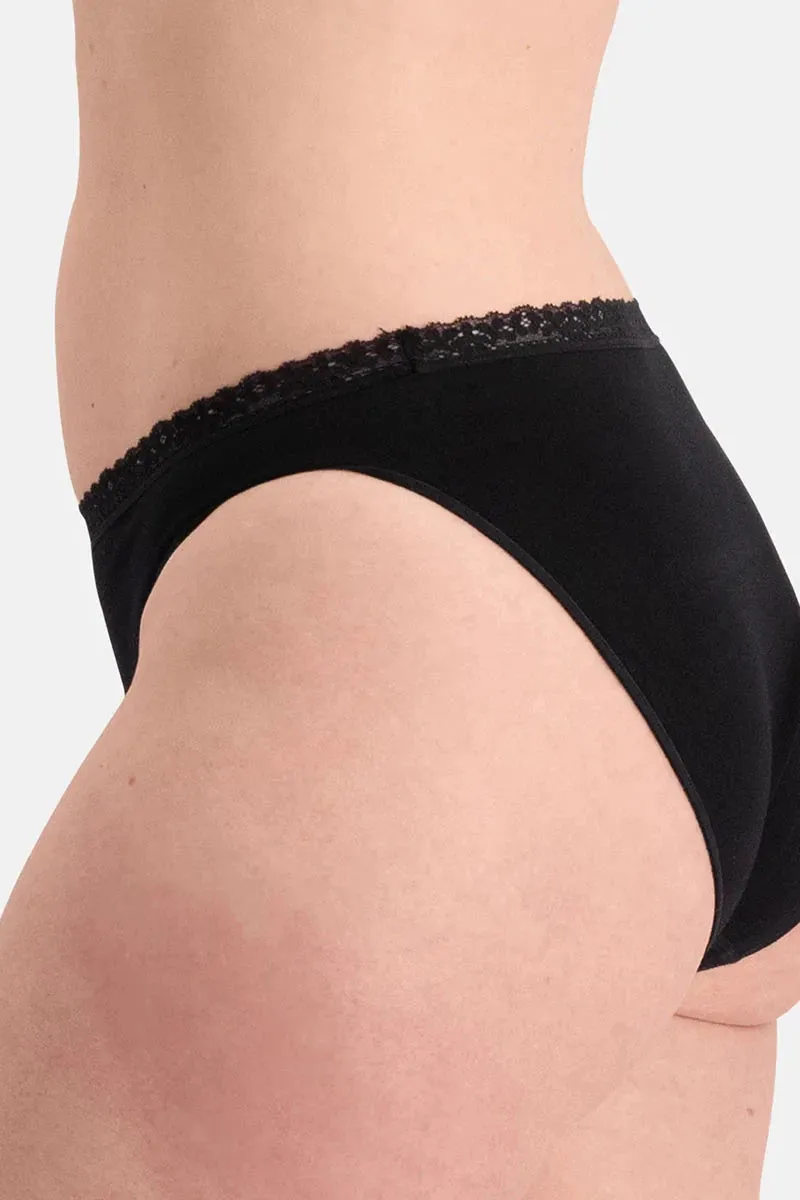 Bamboo Basics Ladies BB Lucy Seamless Brief With Lace Edge Trim 3-pack