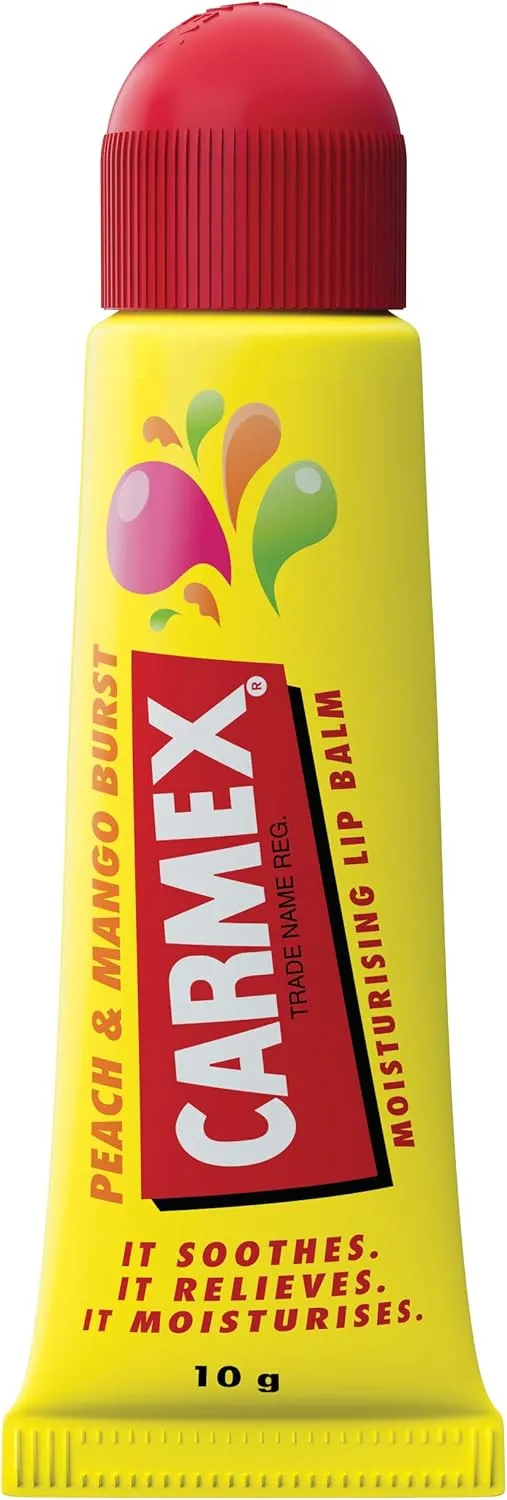 Carma Laboratories Carmex Moisturising Lip Balm Tube Peach And Mango Burst