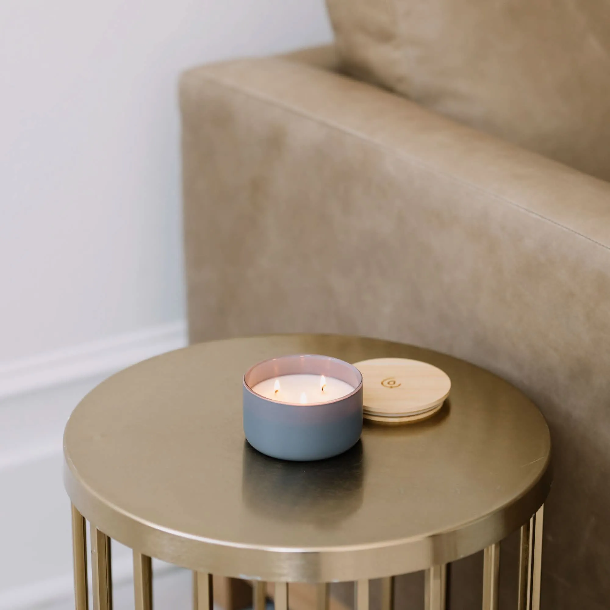 Charcoal   Sandalwood 3 Wick Soy Candle