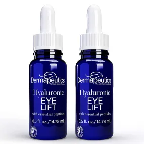 Dermapeutics Hyaluronic Acid Serum for Eyes, 0.5 0.5 Fl Oz (Pack of 2)