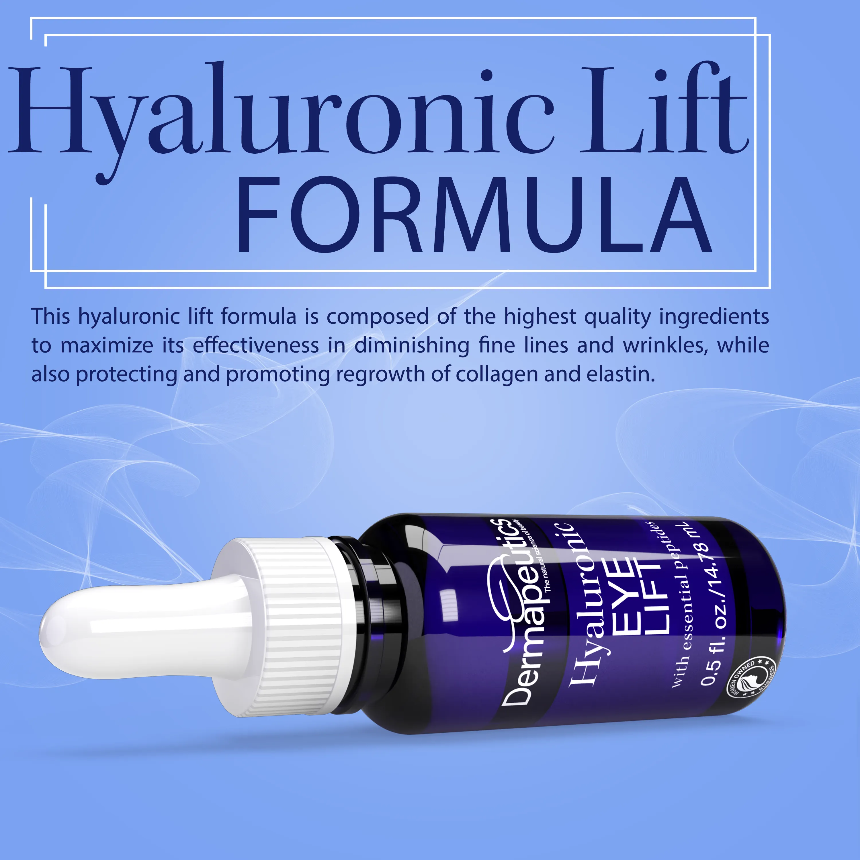 Dermapeutics Hyaluronic Acid Serum for Eyes, 0.5 0.5 Fl Oz (Pack of 2)