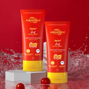 Detan  Dewy Sunscreen, 80g (Pack Of 2)
