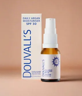 Douvall's Argan Daily Moisturiser with SPF30 UVA/UVB Protection, 15ml
