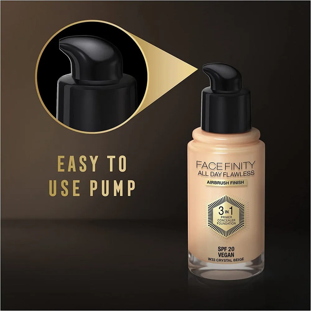 Facefinity All Day Flawless 3 w 1 kryjący podkład w płynie W33 Crystal Beige 30ml