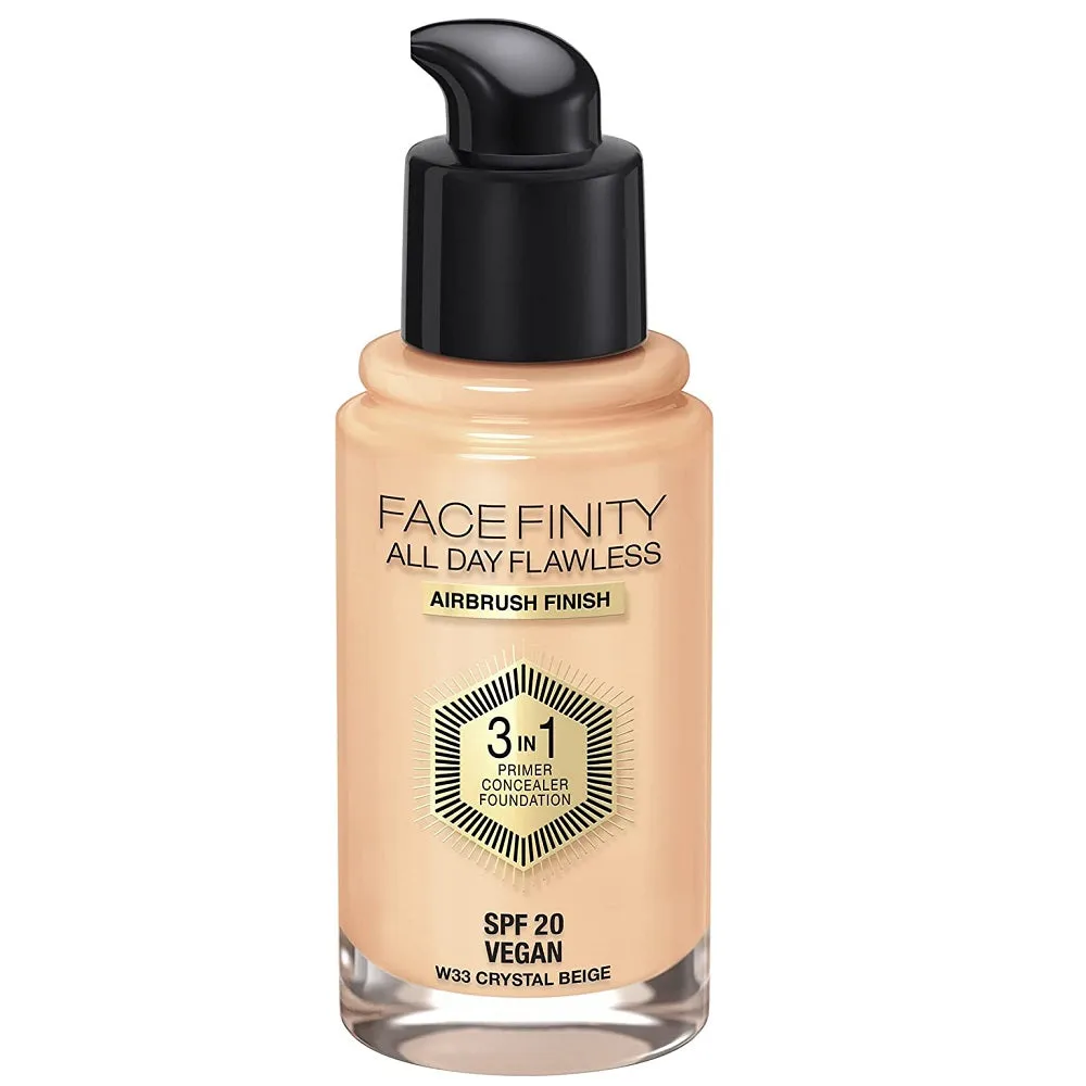 Facefinity All Day Flawless 3 w 1 kryjący podkład w płynie W33 Crystal Beige 30ml