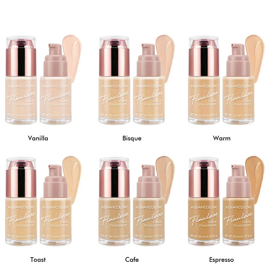 Flawless Liquid Foundation 6 Shades Assorted (24 units)