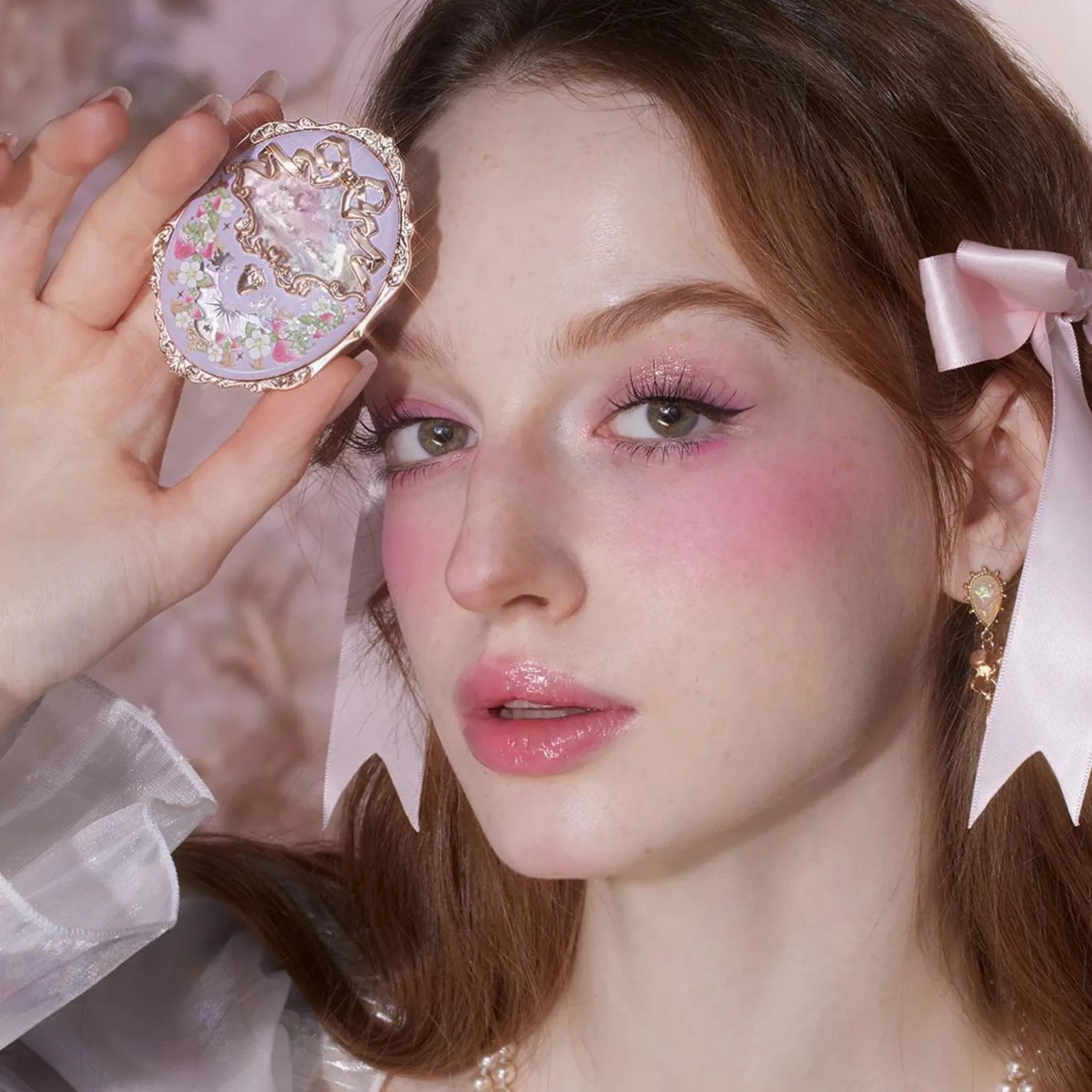 Flower Knows Violet Strawberry Rococo Embossed Blush ( 2 Shades )