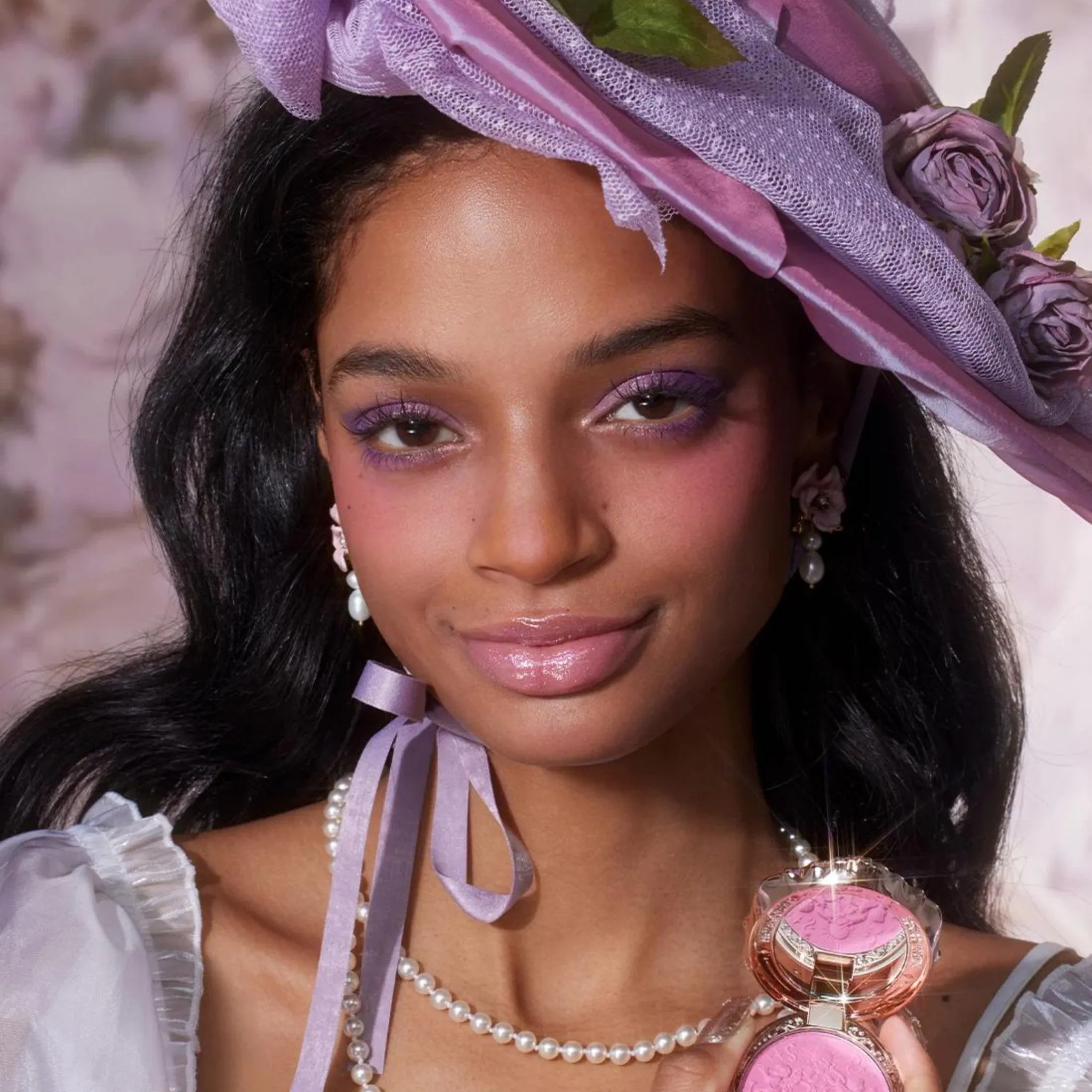 Flower Knows Violet Strawberry Rococo Embossed Blush ( 2 Shades )