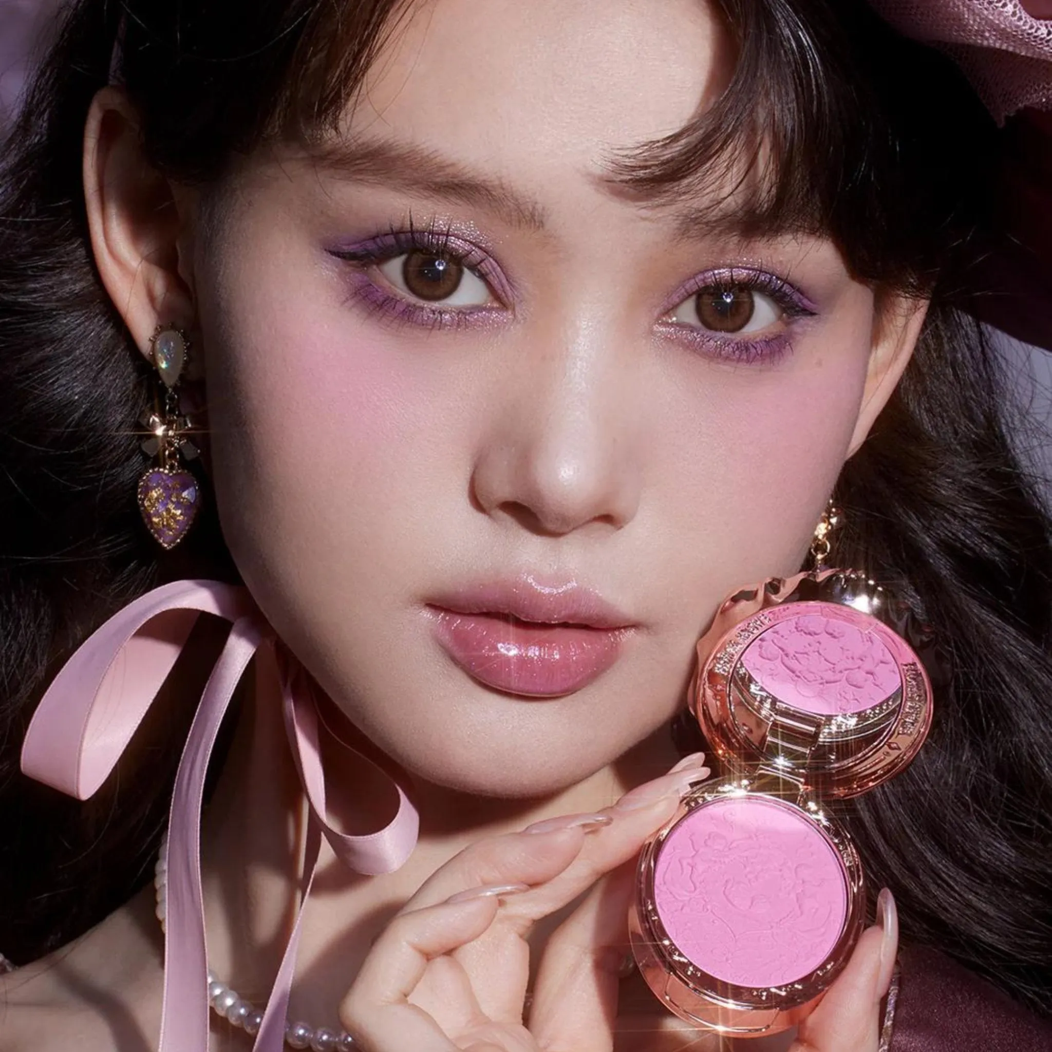 Flower Knows Violet Strawberry Rococo Embossed Blush ( 2 Shades )