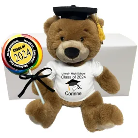 Graduation Teddy Bear Personalized Gift Set - 14" Ginger Bear