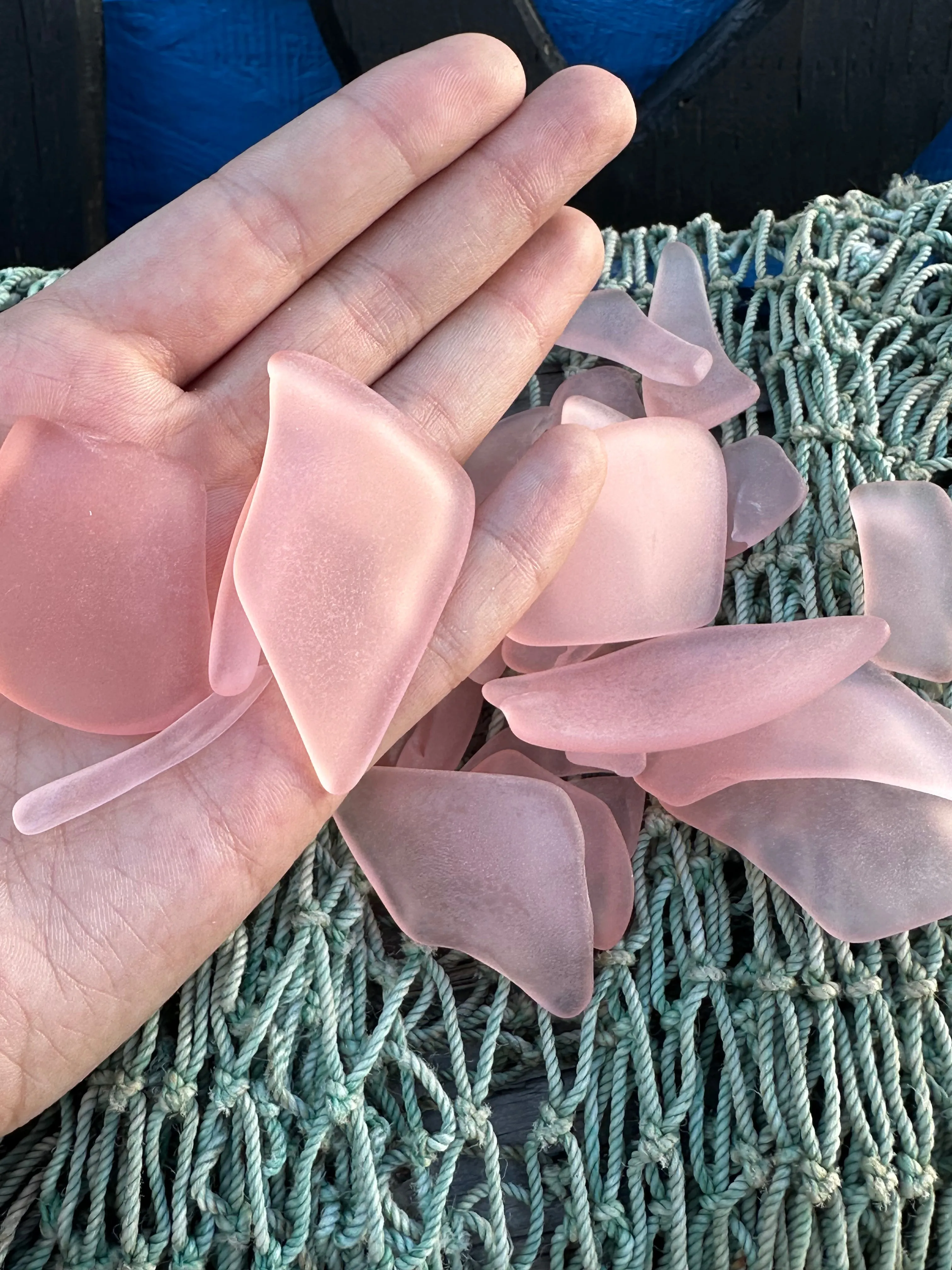 Hand Tumbled Seaglass Blush Mix