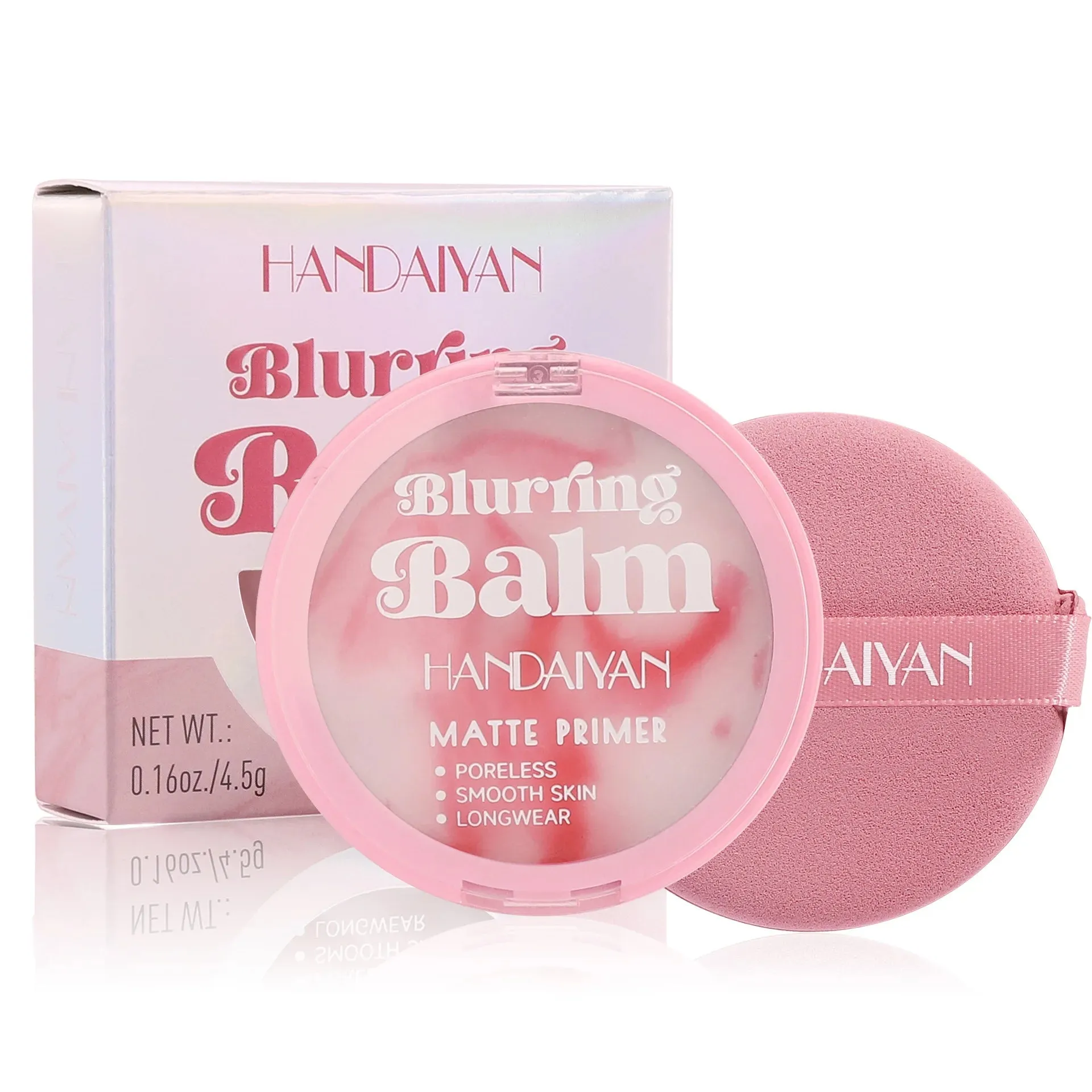 HANDAIYAN Matte Concealer Makeup Setting Powder with Puff Light Mist Sense Waterproof Oil Control Without Taking Off Makeup