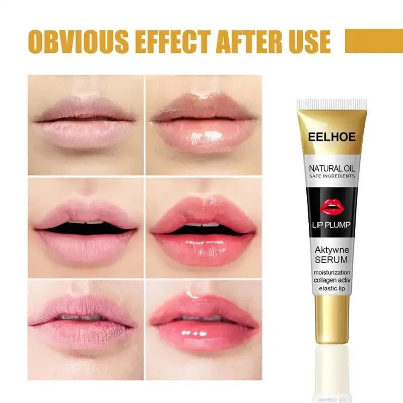 Lip Plumper Moisturizing Argan Oil Lip Plumper Gloss Lips Augmentation Collagen Activelastic Lip Eelhoe