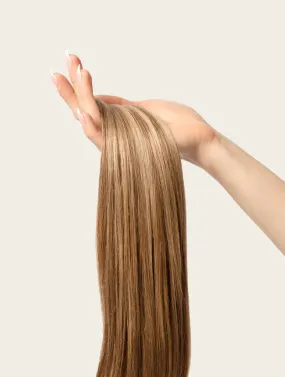 Medium Blonde Highlighted, 20" Seamless Clip-In Hair Extensions, P6/16/613 | 180g