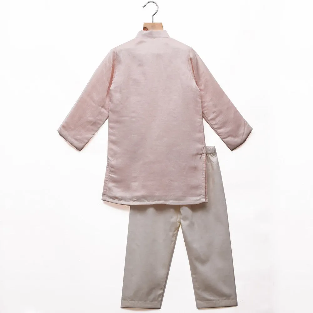Mirror Work Linen Kurta Pyjama