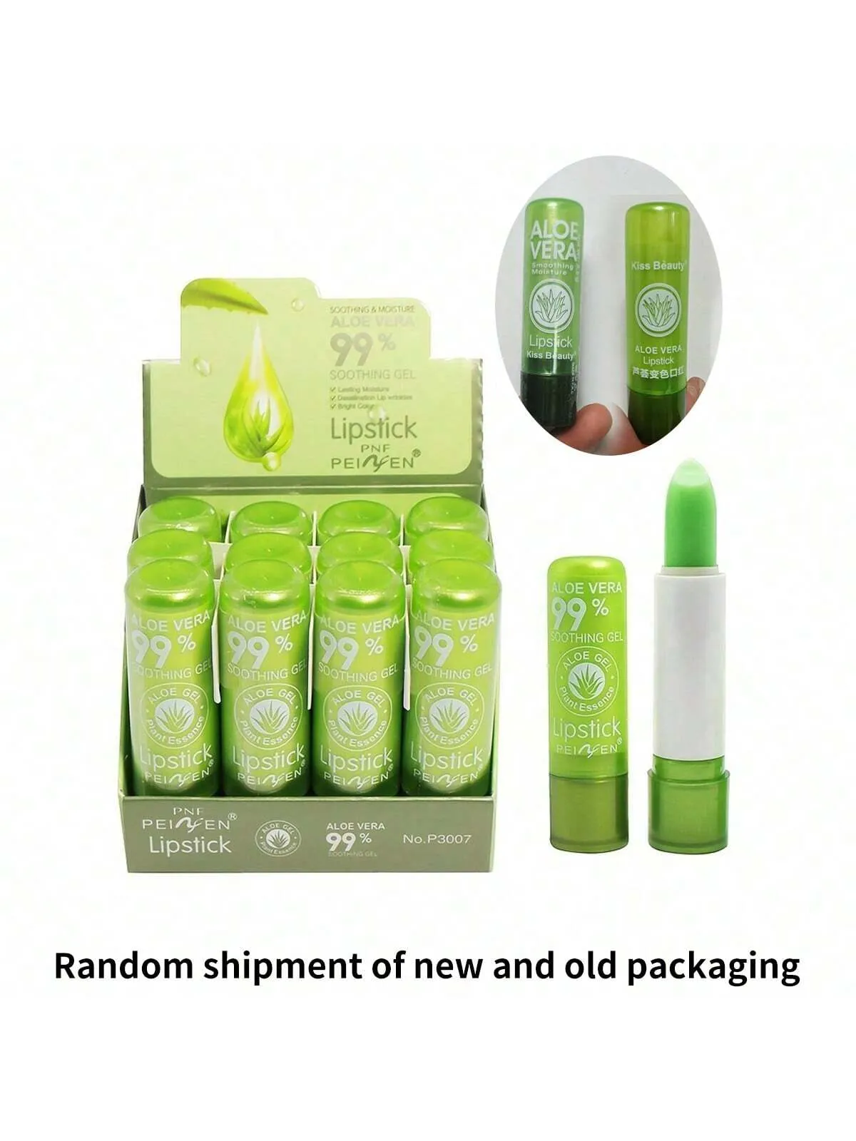 Natural Moisturizing Aloe Lipstick - Color Changing Lip Gloss, Nourishing Lips, For Men And Women's Daily Lip Care