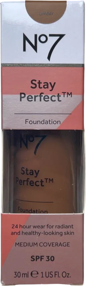 No7 Stay Perfect Foundation Umber 30ml