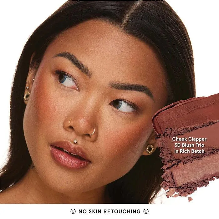 ONESIZE - by Patrick Starrr Cheek Clapper 3D Blush Trio Palette - Rich Betch