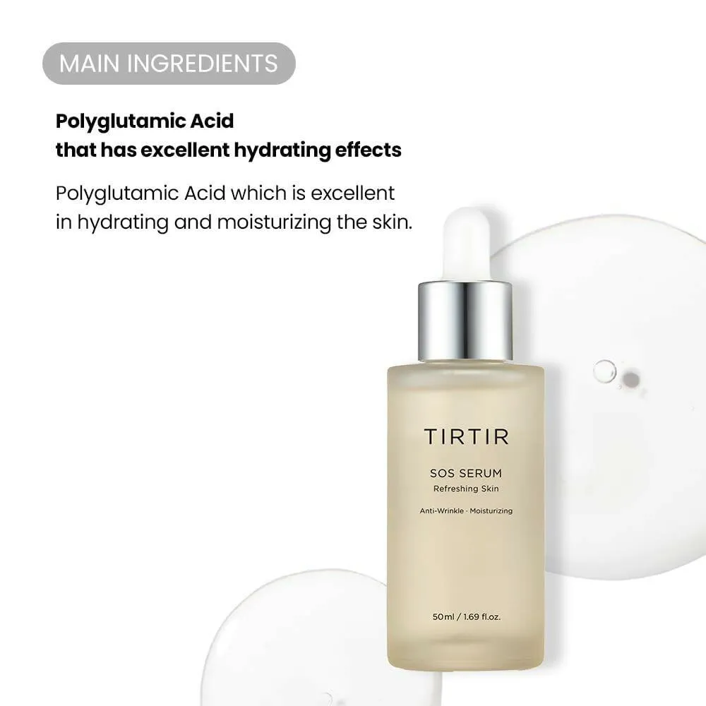 TIRTIR SOS Hydrating Polyglutamic Acid Serum 1.69 fl.oz
