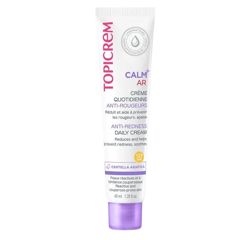 Topicrem Calm  AR Anti-Redness Daily Cream With SPF 50  For Reactive & Cuperose-Prone Skin 40ml
