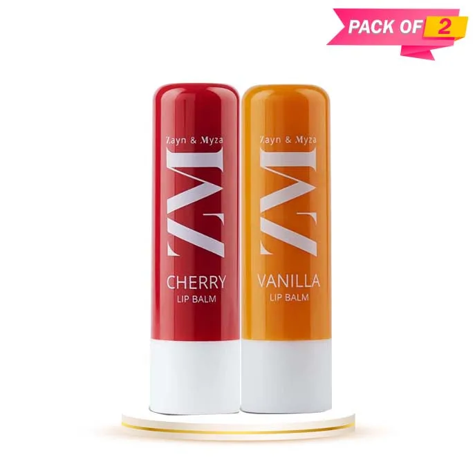 Zayn & Myza Moisturizing Lip Balms Vanilla & Cherry - Pack of 02